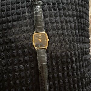 Seiko Black and Gold Men's Watch